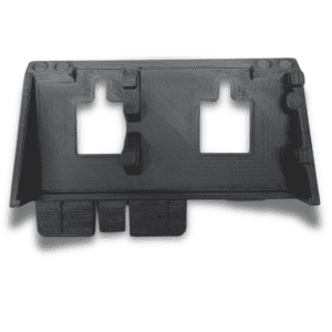 Back view highlighting wall mount clips